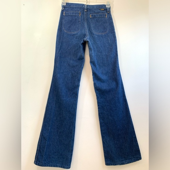 Wrangler Vintage 70s Navy blue women’s Jeans Size 29W34L Good Pre-owned Cond ❤️ - Picture 2 of 10